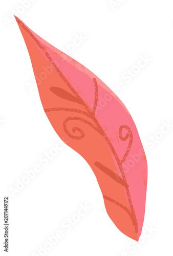 vector illustration of an abstract red leaf