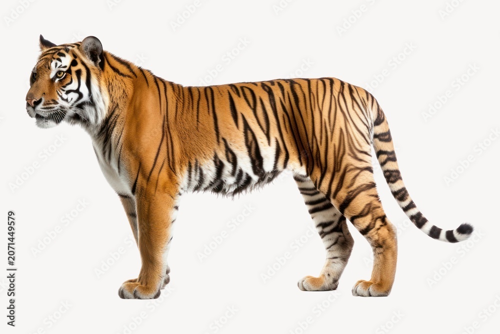 Fototapeta premium Tiger wildlife standing animal.