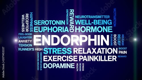 Endorphin animated word cloud-text design animation tag kinetic typography seamless loop.