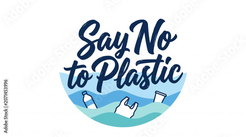Plastic bottles and bags polluting the ocean waves illustrate the urgent need to stop using harmful materials for environmental conservation efforts.