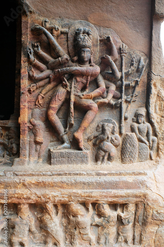 Quadro su tela statue of shiva