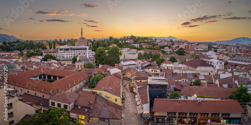 Panoramic View over the Old Bazaar in Skopje - North Macedonia
