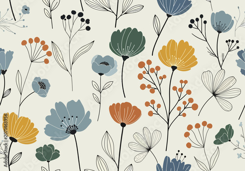 Fotografie Fresh petals and leaves harmonizing beautifully within a radiant composition
