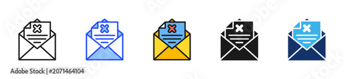 Layoff Notice Icon Collection With Multiple Styles