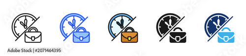 Part Time Search Icon Collection With Multiple Styles