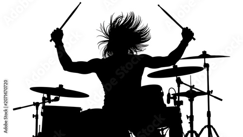 Black and white silhouette of a rooster crowing at sunrise.