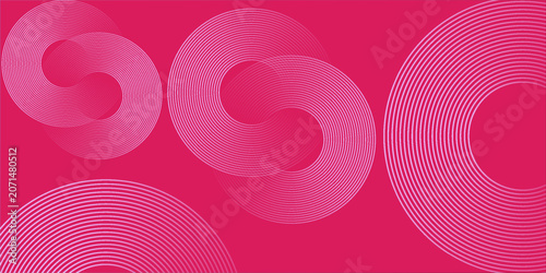 Dynamic vivid pink abstract with colorful gradient background. Circle shapes composition Space. Suit for business, corporate, institution, conference, party, festive, seminar