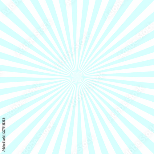Fotografija Light blue and white sunburst pattern featuring radiating stripes emanating from