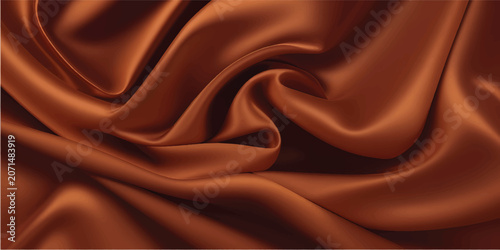 Obraz na plátně Luxurious red fabric waves create a lustrous and elegant background