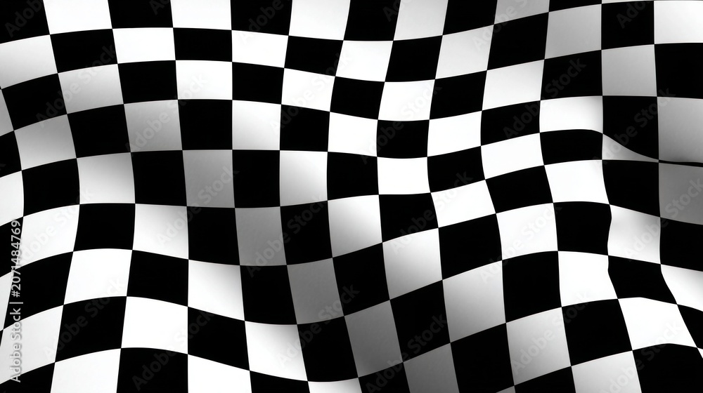 Obraz premium Waving checkered flag representing success and achievement