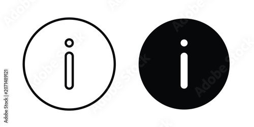 Cuadro en lienzo Information icon in line art design vector concepts