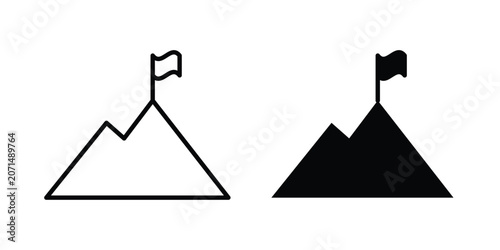 Foto Mission icon in line art design vector concepts
