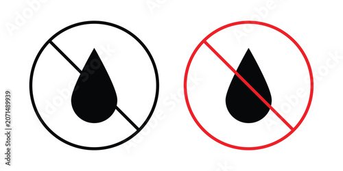 Fotografie Oil free icon in line art design vector concepts