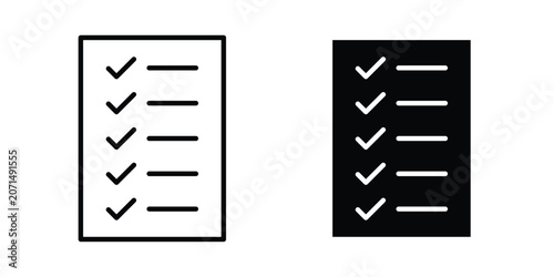 Photos Planning icon in line art design vector concepts
