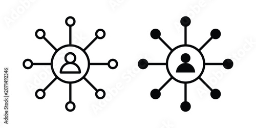 Canvastavla Stakeholders icon in line art design vector concepts