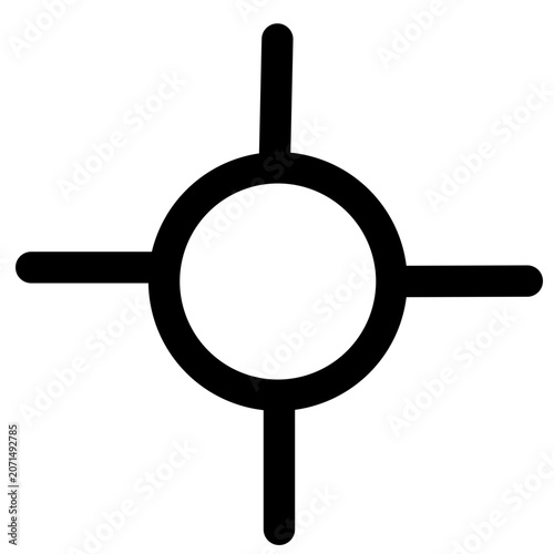 Abstract black curved line shape design element vector illustration isolated on background.