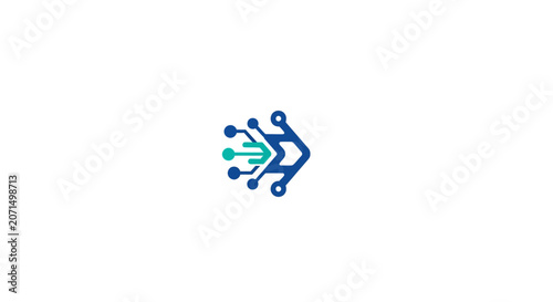 A digital arrow icon representing modern technology and fast data connectivity