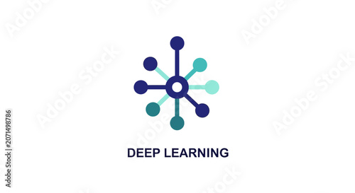 A digital graphic representing a complex network of interconnected data nodes