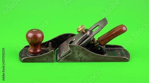 Carpentry wood plane hand tool with wooden handle