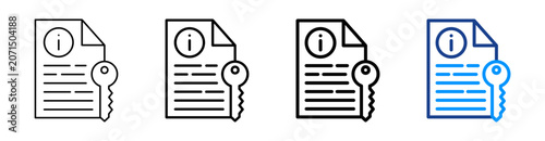 Foto Key Information Multiple Outline Collection Set