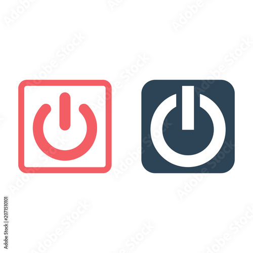 Foto Switch on off button icons set flat vector template design trendy