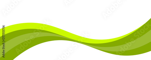 Green curve line vector background on white space with green overlap paper layer and green curve line for text and message design
