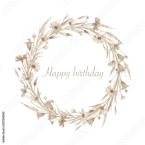 vector illustration design of floral card with beautiful flowers on white background