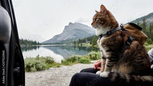 cat travelling with owner