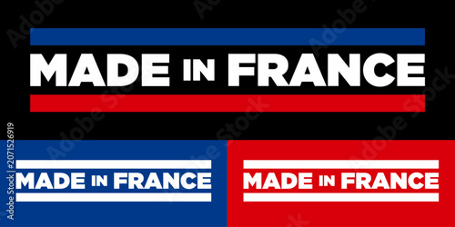 Made in France Logo Vector, French Brand Identity Badge, Premium Business Branding