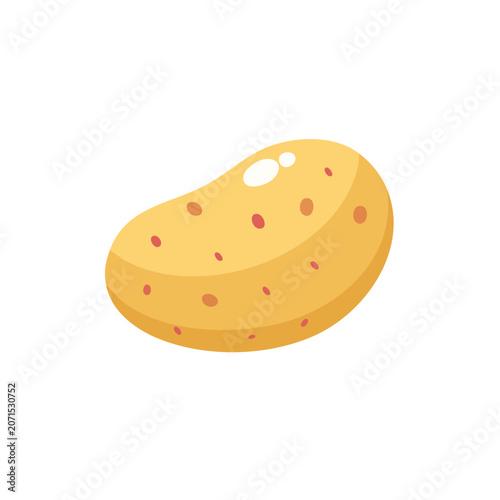 Flat illustration of a potato with eyes