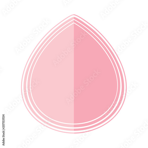 Pink teardrop shape vector illustration