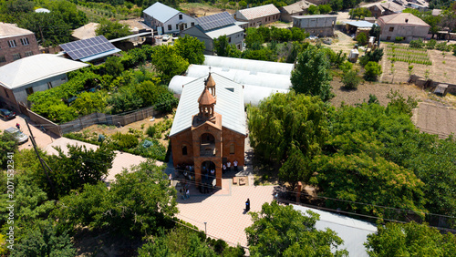 Obraz na plátne Byuravan Church of St. Gregory the Illuminator by drone