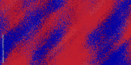 Tableau sur toile Energetic Electric Blue and Red Halftone Texture with Fluid Digital Movement and