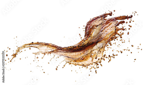 Cola splash isolated 