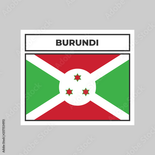 National Flag of Burundi Illustration Design