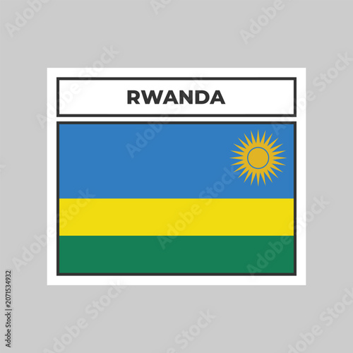 National Flag of Rwanda Illustration Design