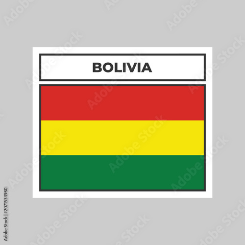National Flag of Bolivia Illustration Design