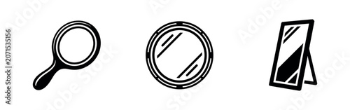 Fotografie Mirror icons set