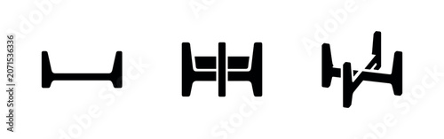 Photos Abstract I-Beam and Construction Elements Icons