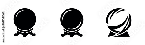 Bild auf Leinwand Crystal Ball Icon Set