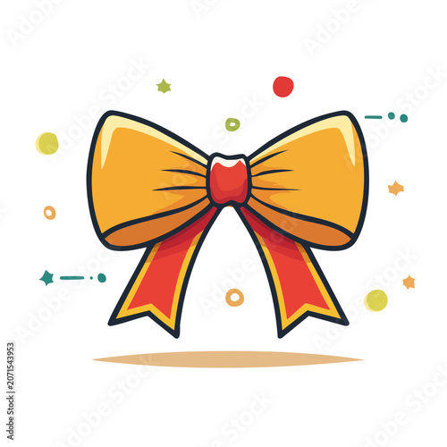 Flat design butterfly with heart and sparkles
