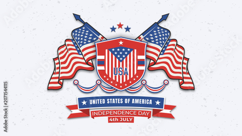 4th of july american independence day celebration background design