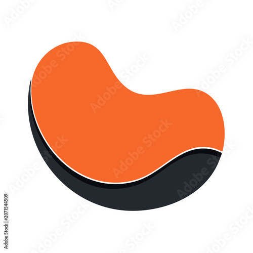 Abstract organic wave shape vector