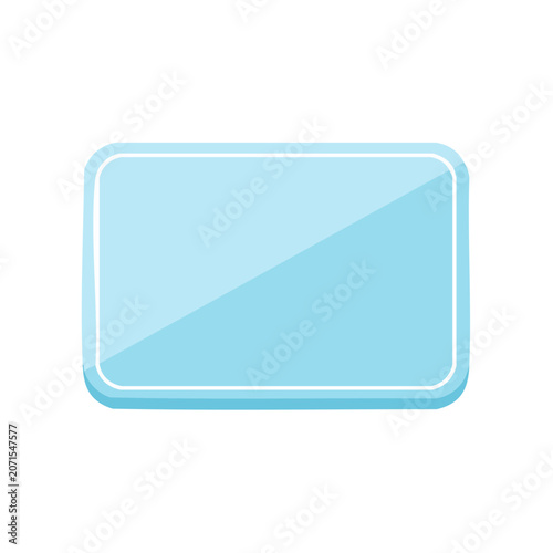 Light blue flat rectangle vector shape