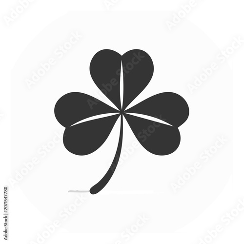 Black Shamrock Vector Icon