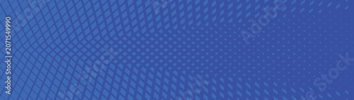Tableau sur toile Abstract blue geometric halftone background with expanding gradient diamond pattern