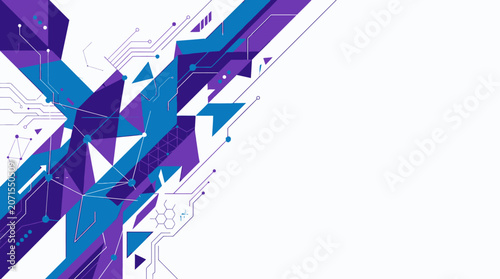 Geometric shapes intersect in a vibrant digital illustration of VOLK patterns