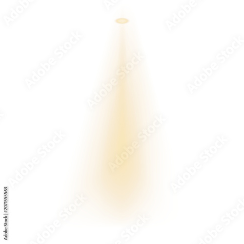 Fotografía Yellow concert spotlight PNG isolated on transparent background with realistic l