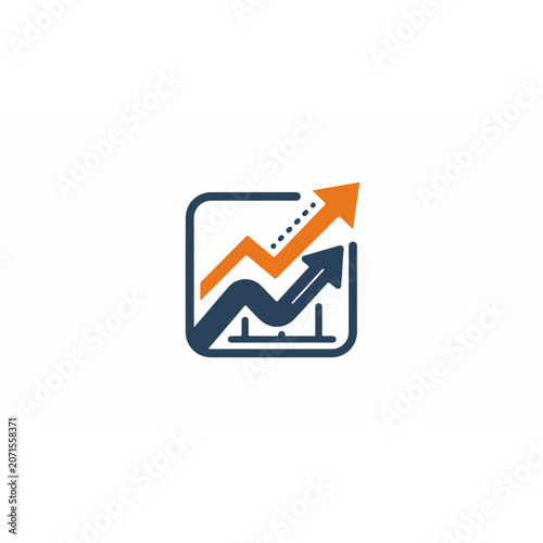 3D Business Graph Icon with Arrow and Checkmark Symbol for Success Growth Chart Concept, Web Illustration Vector Design with Tick Mark and Choice Approval Button