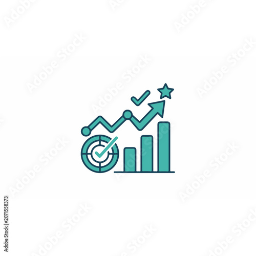 3D Business Growth Chart with Upward Arrow, Financial Graph and Market Success Concept Showing Progress, Investment, Sales Profit Increase and Data Analysis Illustration